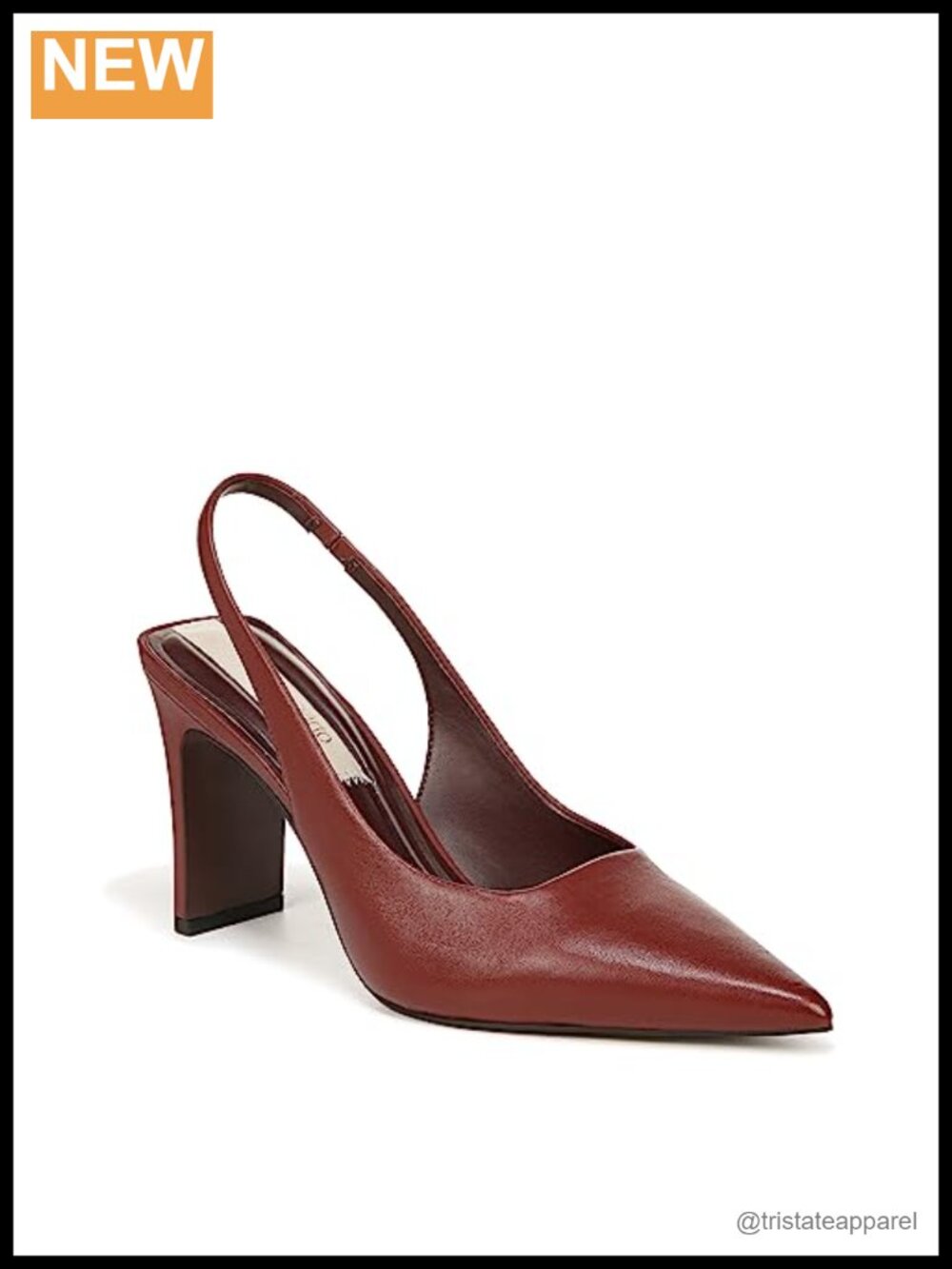 Nappa Leather Pointed Toe Slingback High Heel Dress Pumps